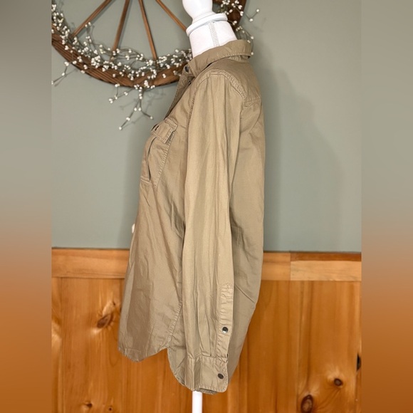 J. Crew Women's Khaki Button-Down Shirt - Picture 8 of 11